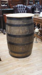Rustic Barrel Bistro Table