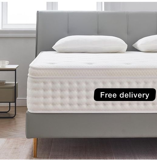 Small Double Mattress,10.2 Inch Medium Firm Memory Foam Pocket Sprung