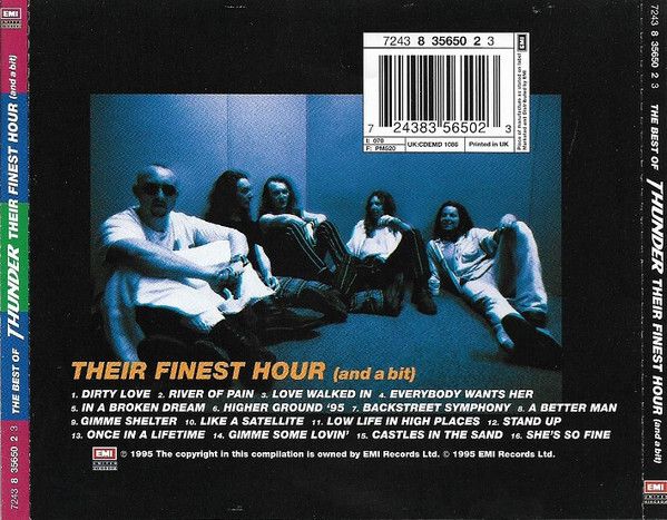 Thunder "The Best Of Thunder - Their Finest Hour (And A Bit)" CD Album
