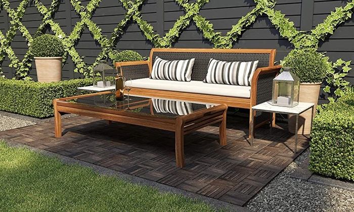 Acacia Hardwood Decking Tiles,Decking Board Espresso 30x30cm 10 Tiles MULTIPLE COLOURS AVAILABLE (FREE SHIPPING)