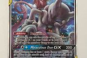 Pokemon Mewtwo and Mew GX card