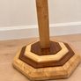Restored Hardwood Floor Lamp with Hand-Painted Shade Image 2