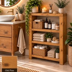Handmade Old Pine Bathroom Storage Unit