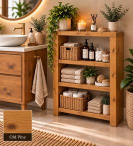 Handmade Old Pine Bathroom Storage Unit