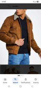 River Island mens faux suede jacket