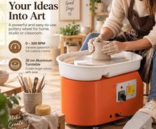 350W Electric Pottery Wheel with Foot Pedal & 16-Piece Tool Kit