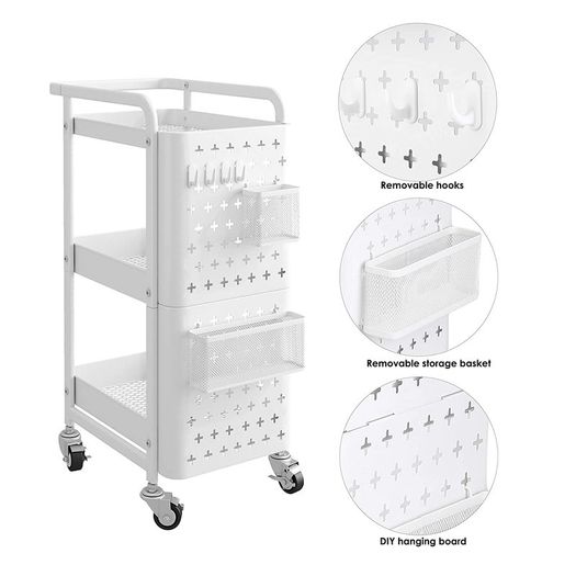 BRAND NEW 3 tier kitchen storage rack cart bathroom shelves, movable toilet storage rack