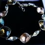 Vintage Sterling Silver 925 Multi Stone Bracelet length 8,5" - 20,9g Image 5