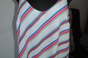 BNWT Label Be strappy striped white top size UK14 EU42 Postage included
