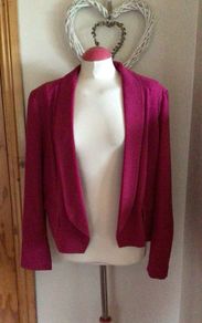 BNWTS M&S Cerise Pink Blazer Jacket size 18 includes post