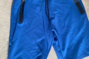 Dunnes Mens Blue Shorts with Front Zips - Size Small