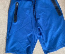 Dunnes Mens Blue Shorts with Front Zips - Size Small