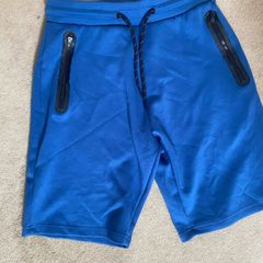 Dunnes Mens Blue Shorts with Front Zips - Size Small