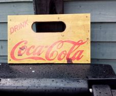 Coca Cola imitation crate end wall decor