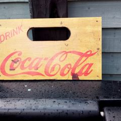 Coca Cola imitation crate end wall decor