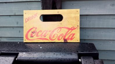 Coca Cola imitation crate end wall decor