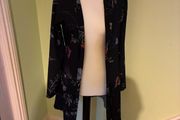 patterned cardigan coat
