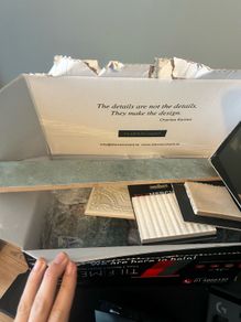 Box of tile samples