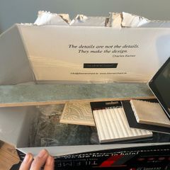 Box of tile samples
