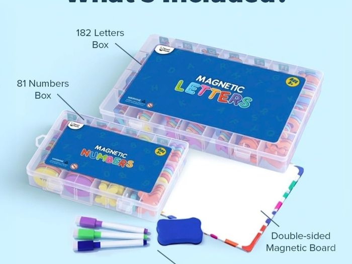 A Big Set of Magnetic Letters & Numbers for Kids, 3+