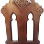 CLEARANCE: PAIR of antique 19th century Victorian Gothic mahogany hall chairs Image 4
