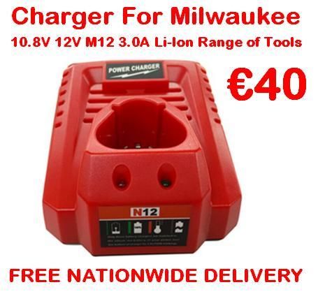 12V Charger For Milwaukee Range of Tools