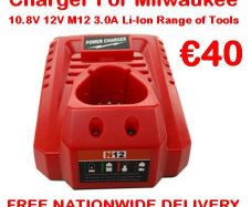 12V Charger For Milwaukee Range of Tools