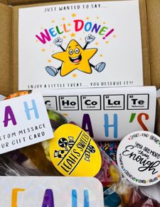 Good luck Or well done Sweet Box