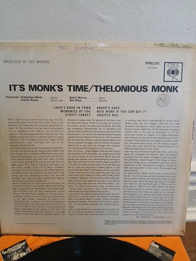 THELONIOUS MONK original 1st press LP 60s classic Jazz CBS Miles Davis Coltrane