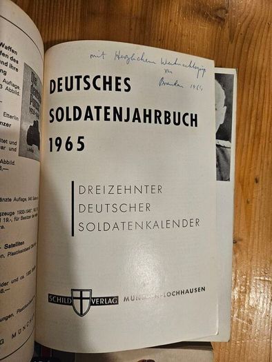 6 German Soldier's Year Books. 2 X Hardbacks 4 X Paperbacks. All In Good Condition.  See Photos For Same.
