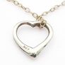925 Silver Open Heart Necklace Image 3