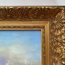 Vintage Framed Oil Painting Winter Landscape (Ornate Gilt Frame) Image 4