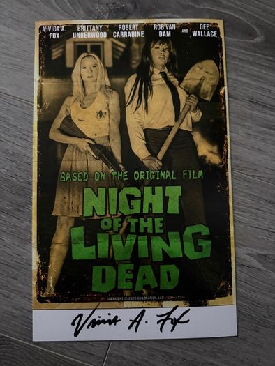 Vivica A Fox Autographed Based on the Original Night of the Living Dead