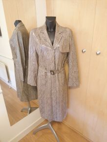 Women's Coat River Island Trench Faux Leather Size 16