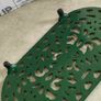 Large vintage cast iron oval dark green trivet - Openwork decoration - Parisian style - Antique French tableware - Table accessory Image 5