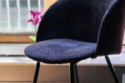 Retro Purple Velvet Desk Chair