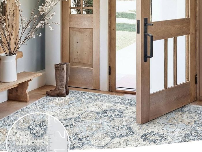 Large Rugs for Living Room 240x300cm, Extra Large Area Rug Washable, Vintage Boho Big Rugs, Low Pile, Non-Shedding, XXL Carpet, Oriental Design, Dining Room, Home, Office, Bedroom