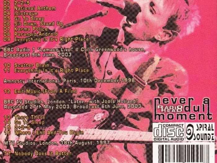 radiohead - never a dull moment    CD