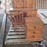 Pine Desk, Chair, Bedside Locker Image 2