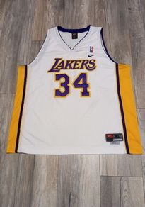 Vintage Nike Los Angeles Lakers Shaquille O'Neal #34 Basketball Jersey White