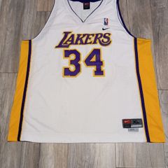 Vintage Nike Los Angeles Lakers Shaquille O'Neal #34 Basketball Jersey White