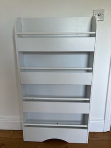 White kids bookcase