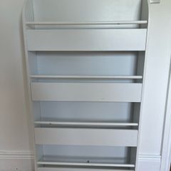White kids bookcase