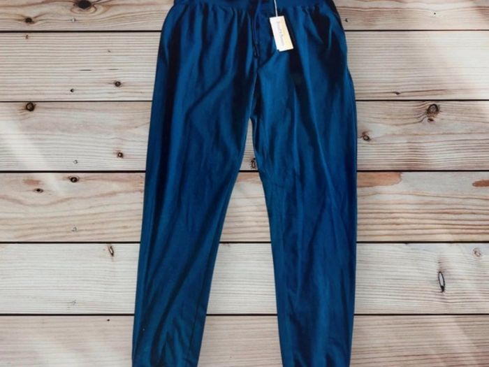 Bread & Boxers Mens Pyjama Bottoms Navy Blue Lounge Pants