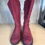 Fatface Knee Length Leather Boots Bellona Boot Burgandy Red size EU 38 UK 5 Image 5