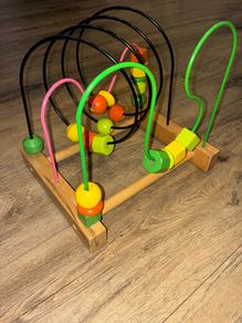 IKEA wooden bead rollercoaster
