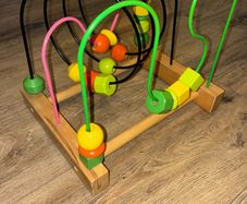 IKEA wooden bead rollercoaster