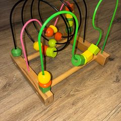 IKEA wooden bead rollercoaster