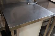 Stainless steel catering prep table