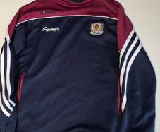 Galway GAA O'Neills Hurling/Gaelic Football Quarter Zip Jersey (Youths 10-11 Years) FREE POST